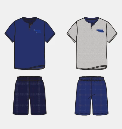 Pigiama Uomo CORTO Cotone Jersey Enrico Coveri 9131 3 Pigiama Uomo CORTO Cotone Jersey Enrico Coveri 9131 - immagine 3