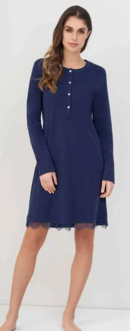 Camicia Da Notte Cotone Caldo Interlock Invernale Linclalor 91918 1 Camicia Da Notte Cotone Caldo Interlock Invernale Linclalor 91918