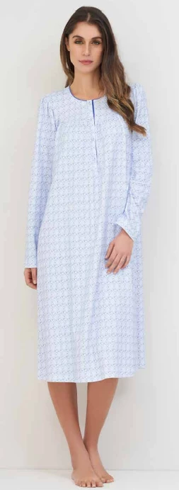 Camicia Da Notte Cotone Caldo Interlock Invernale Linclalor 92628 1 Camicia Da Notte Cotone Caldo Interlock Invernale Linclalor 92628