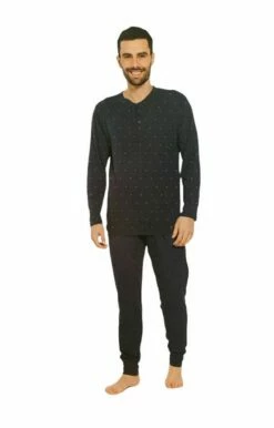 Pigiama Uomo Calibrato 100% Cotone Caldo Interlock Vanue By Karel 9602