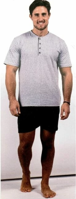 Pigiama Uomo Corto 100% Cotone Karelpiu' 4645