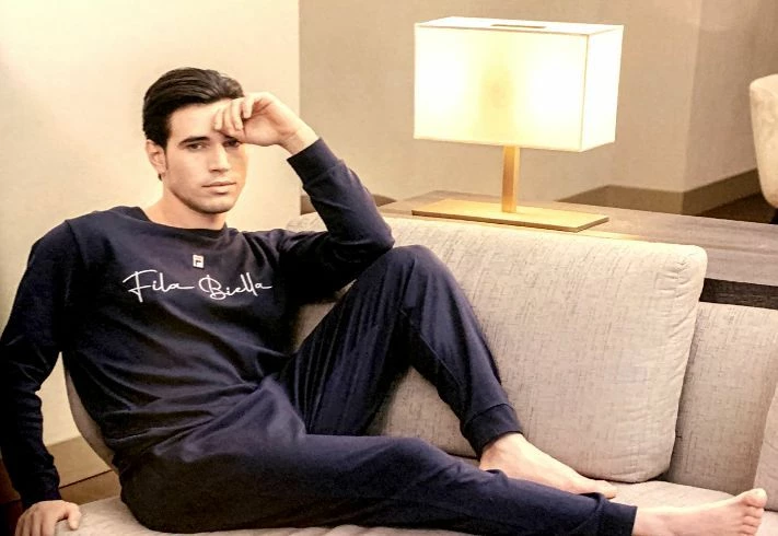 Pigiama Uomo Caldo 100% Cotone Interlock Fila 1079 3 Pigiama Uomo Caldo 100% Cotone Interlock Fila 1079 - immagine 3