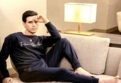 Pigiama Uomo Caldo 100% Cotone Interlock Fila 1079 -Sconto Intimo Outlet in Italia b1079