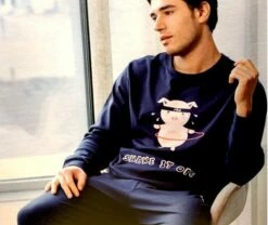 Pigiama Uomo Fila 1083 100% Cotone Caldo Interlock -Sconto Intimo Outlet in Italia b1083