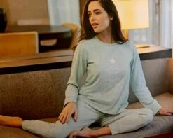 Pigiama Donna Fila 4068 Cotone Caldo Invernale -Sconto Intimo Outlet in Italia b4067