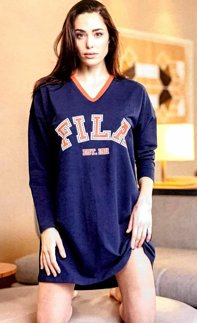 Abito Casa Maxi Maglia Donna Fila 4072 Cotone Pesante Invernale 3 Abito Casa Maxi Maglia Donna Fila 4072 Cotone Pesante Invernale - immagine 3