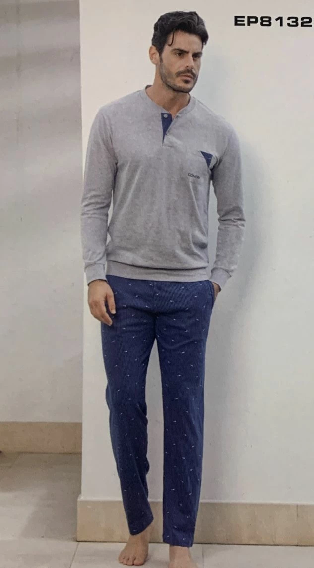 Pigiama Uomo Lungo 100% Cotone Jersey Enrico Coveri 8132 Prezzo Promozionale 3 Pigiama Uomo Lungo 100% Cotone Jersey Enrico Coveri 8132 Prezzo Promozionale - immagine 3
