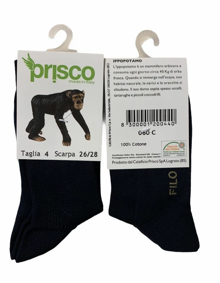 Calzino Bambino Corta 100% Cotone Prisco 060 C 1 Calzino Bambino Corta 100% Cotone Prisco 060 C