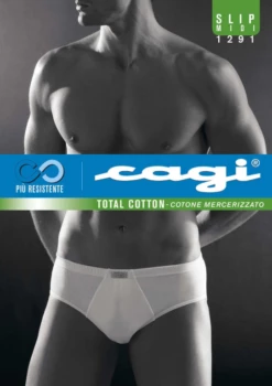 Slip Uomo Midi 100% Cotone Cagi Art.1291