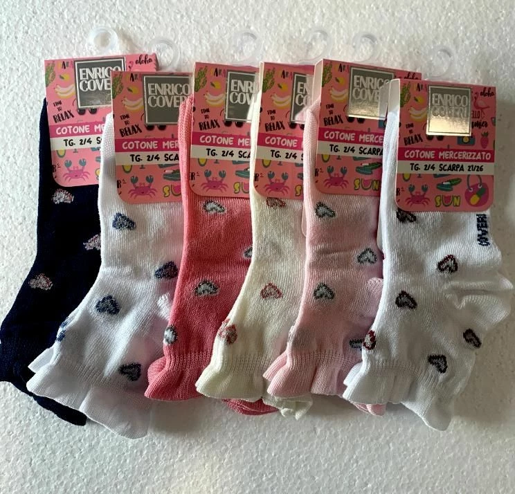 Calzino Bimba Cotone Mercerizzato Enrico Coveri Pretty 204 1 Calzino Bimba Cotone Mercerizzato Enrico Coveri Pretty 204