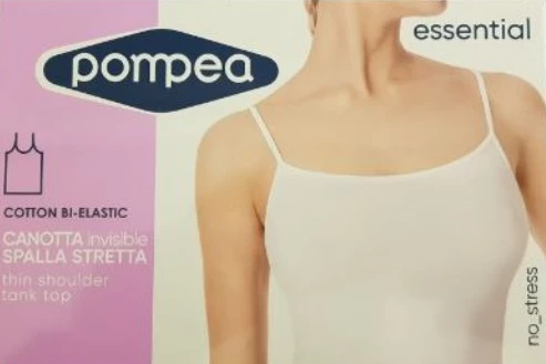 Canottiera Donna Top Cotone Elasticizzato Pompea Essential 1 Canottiera Donna Top Cotone Elasticizzato Pompea Essential