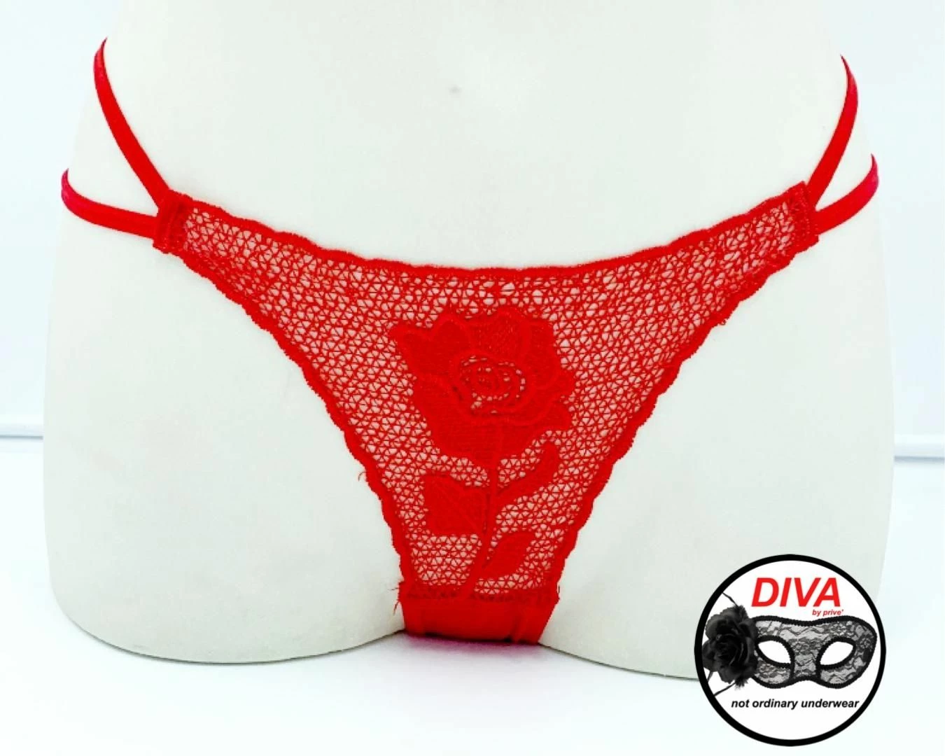 Perizoma Donna Sexy Rosso Diva By Prive' 1086 1 Perizoma Donna Sexy Rosso Diva By Prive' 1086