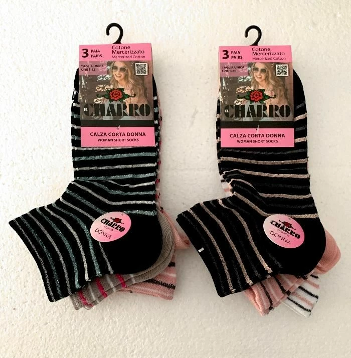 Calzino Donna Corto Cotone Mercerizzato El Charro Monia 54 1 Calzino Donna Corto Cotone Mercerizzato El Charro Monia 54