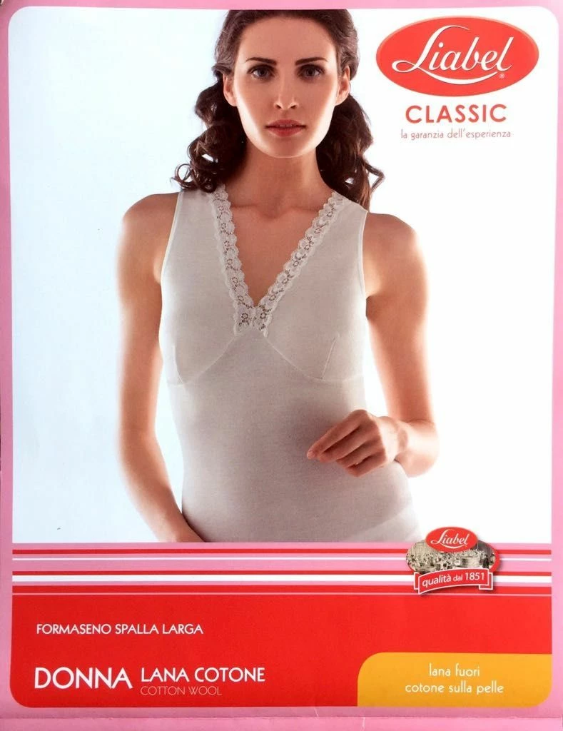 Canottiera Donna S/L Forma Seno Lanacotone Liabel 5321 916 1 Canottiera Donna S/L Forma Seno Lanacotone Liabel 5321 916