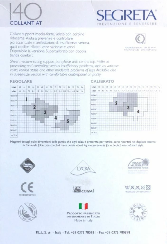 Collant Segreta 140 Compressione Graduata IBICI 2 Collant Segreta 140 Compressione Graduata IBICI - immagine 2
