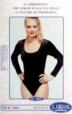 Body Donna Maglia Manica Lunga Ciniglia Likos