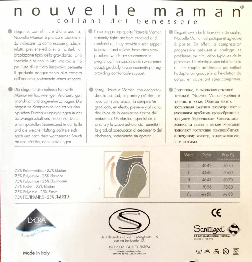Collant Gestante A Sostegno Graduato 70 Den Coprente Silca Maman 2 Collant Gestante A Sostegno Graduato 70 Den Coprente Silca Maman - immagine 2