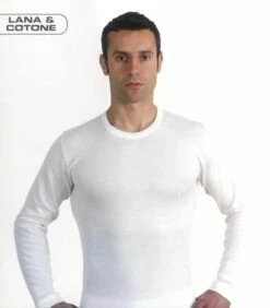 Maglia Uomo Manica Lunga Lanacotone Blu&Blu By Ciessetti 2052