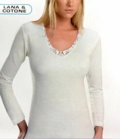 Maglia Donna Manica Lunga Lana Cotone Ciessetti 4002