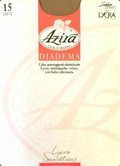 Calza Autoreggenti Elasticizzata Velata Opaca Azira 15DEN Diadema