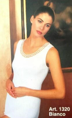 Canottiera Donna Spalla Larga 100% Cotone Life Art.1320