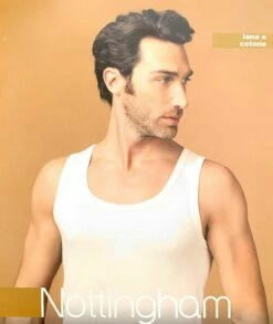 Canottiera Uomo Spalla Larga Lana Cotone Nottigham VL18