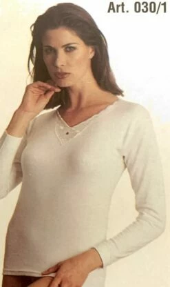 Maglia Donna Manica Lunga Lanacotone Cottonblu 030/1 Special Price