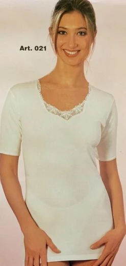 Maglia Donna Mezza Manica Lanacotone Cottonblu 021 Special Price