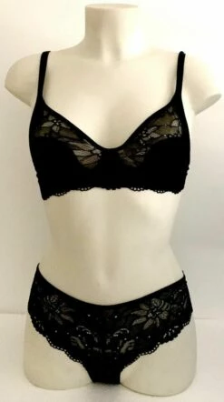 Completo Donna Reggiseno E Slip Pizzo Sielei 1620 Scontatissimo
