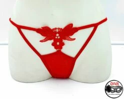 Perizoma Donna Rosso Pizzo Macrame' E Tulle Diva By Prive 1466