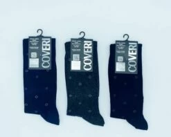 Calzino Uomo Alto Caldo Cotone Fantasia Enrico Coveri Winter Line 311