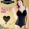 Body Sexy Imbottito Microfibra E Pizzo Ouno 8088
