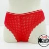 Slip Rosso Donna Brasiliano Pizzo Diva By Prive' 3553 Pizzo Elasticizzato Avanti E Dietro