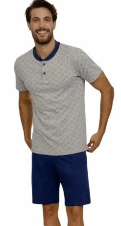 Pigiama Uomo CORTO 100% Cotone IL GRANCHIO 751 Prezzo Promozionale