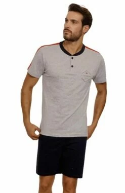 Pigiama Uomo CORTO 100% Cotone IL GRANCHIO 746 Prezzo Promozionale