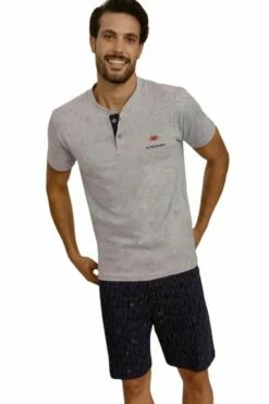Pigiama Uomo CORTO 100% Cotone IL GRANCHIO 752 Prezzo Promozionale