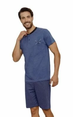 Pigiama Uomo CORTO 100% Cotone IL GRANCHIO 749 Prezzo Promozionale